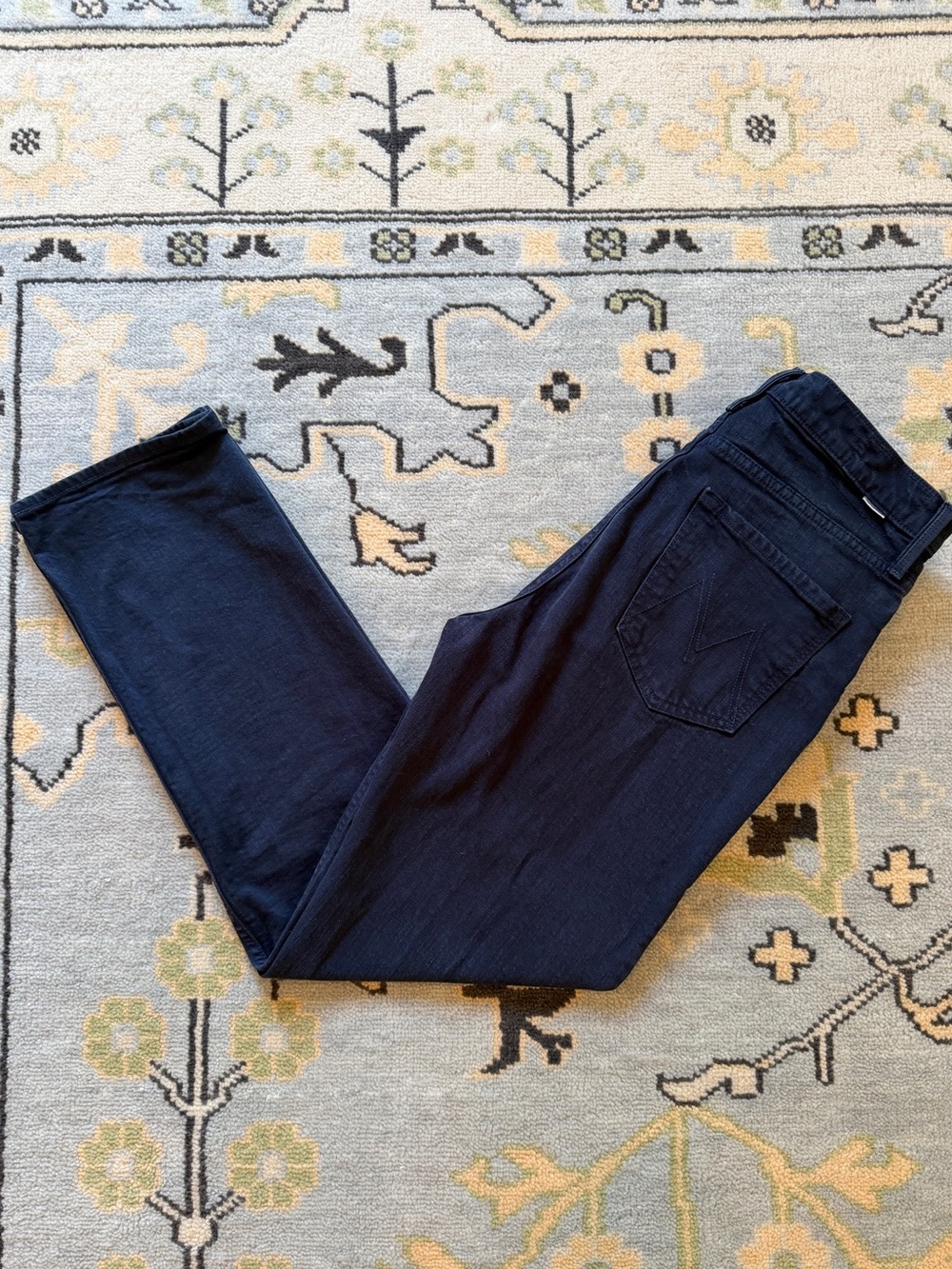 Mother High Waist Study Skimp in Blue Graphite